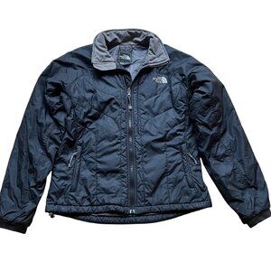 The North Face Size S Petite Black & Gray Insulated Primaloft Puffer Jacket